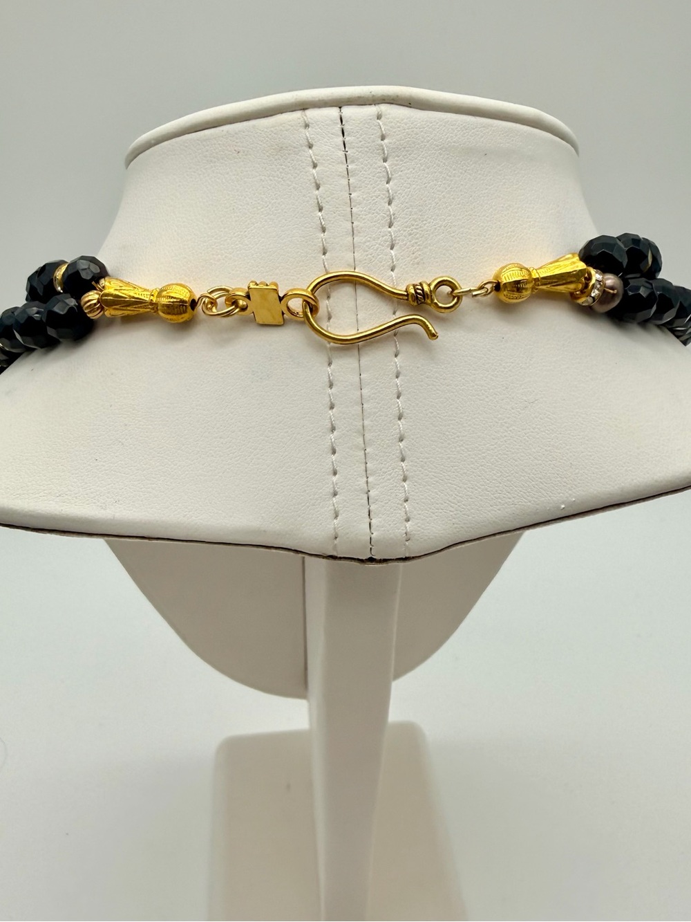 Artisan Double-Strand Black Abalone Inlay Necklace & Fresh Water Pearl Necklace - Picture 3 of 6